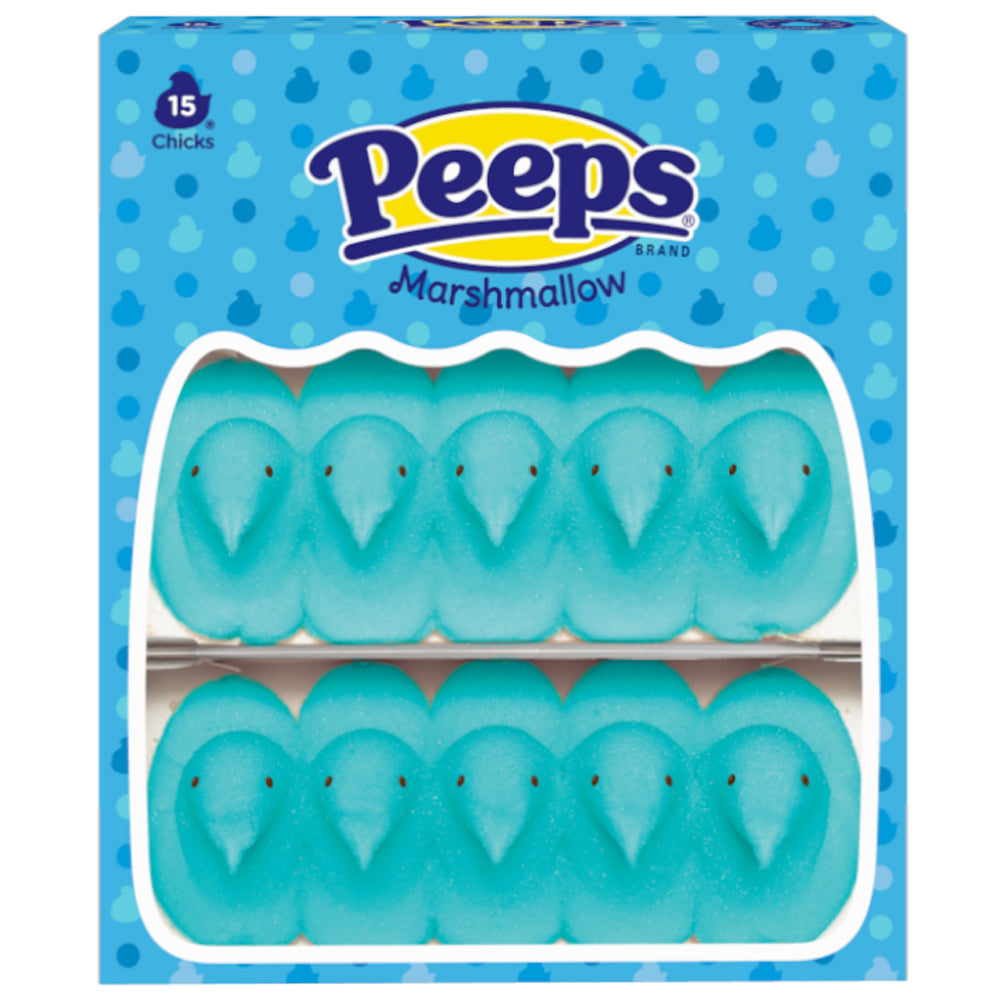 Peeps Marshmallow Blue Chicks 15 Pack 127g
