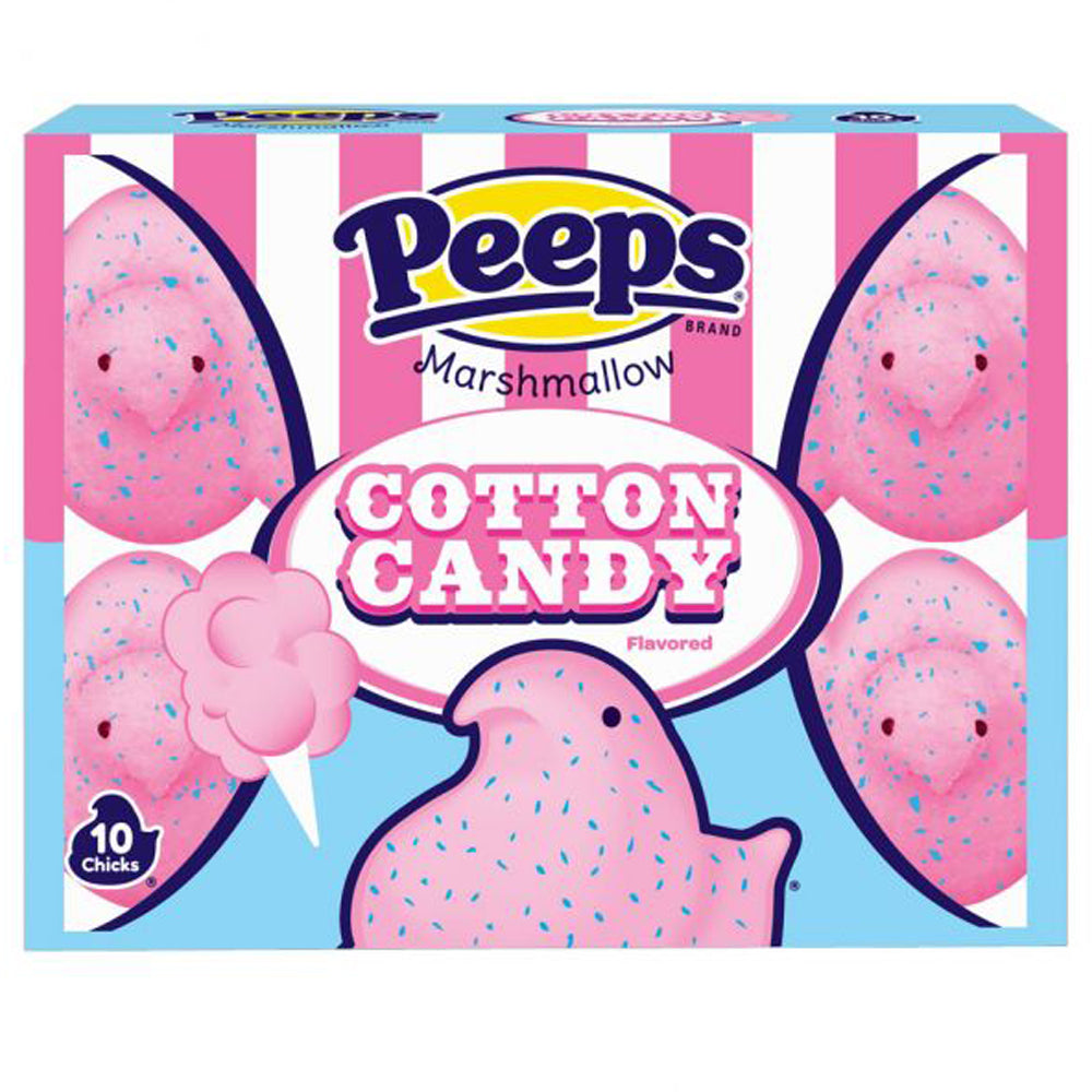 Peeps Marshmallow Cotton Candy Flavour Chicks 10 Pack 85g