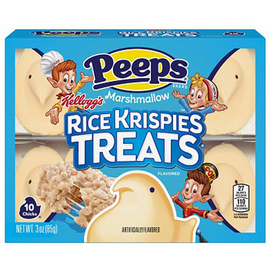 Peeps Marshmallow Rice Krispie Treats Chicks 10 Pack 85g