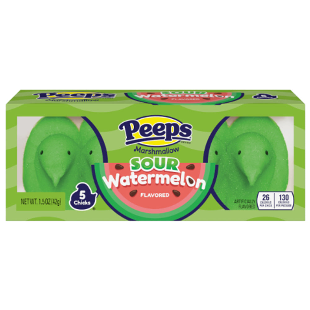 Peeps Marshmallow Sour Watermelon Chicks 5 Pack 42g