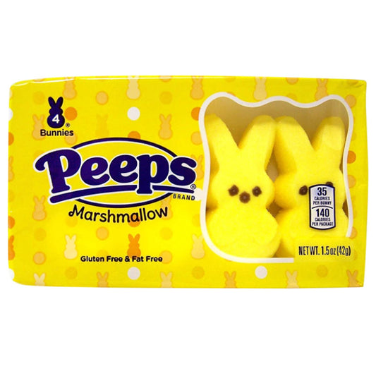 Peeps Marshmallow Yellow Bunnies 4 Pack 42g