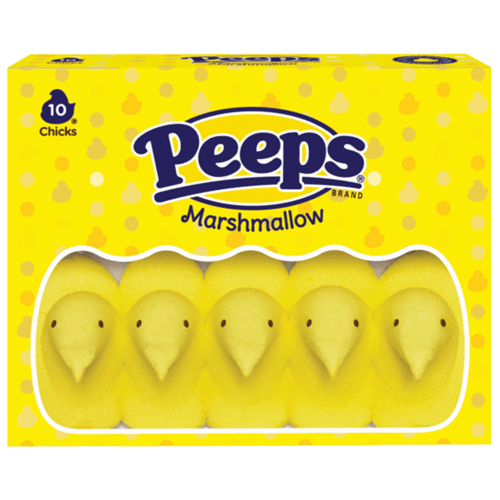 Peeps Marshmallow Yellow Chicks 10 Pack 85g