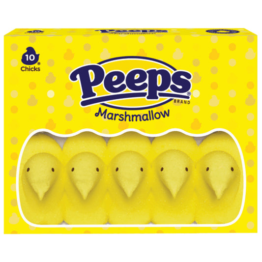 Peeps Marshmallow Yellow Chicks 10 Pack 85g