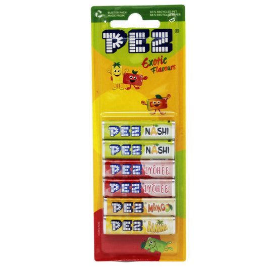 PEZ Bonbons Exotic Flavours für PEZ Spender Laktose und Glutenfrei 51g