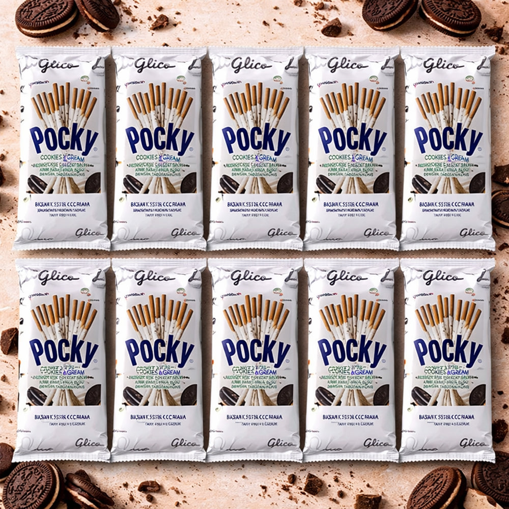 Pocky Cookies & Cream Softpack 10 x 40g Vorratspack