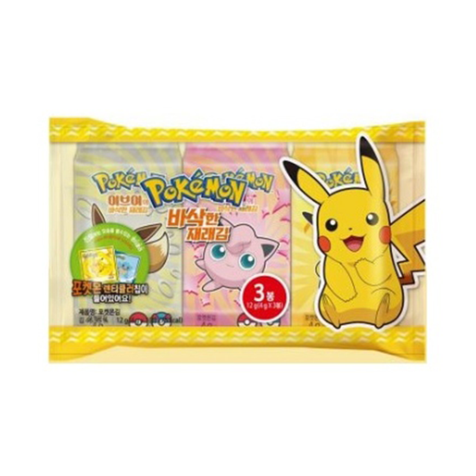Sgkim Pokemon Seaweed Crispy Traditional Seaweed Snack (inklusive Aufkleber) 12g ( 3 x 4g )