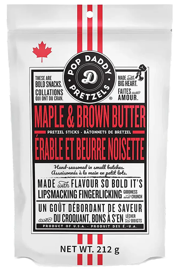 Pop Daddy Pretzels Maple & Brown Butter Sticks 212g