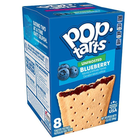 Kellogg's Pop-Tarts Unfrosted Blueberry - 8 Stück - 384g