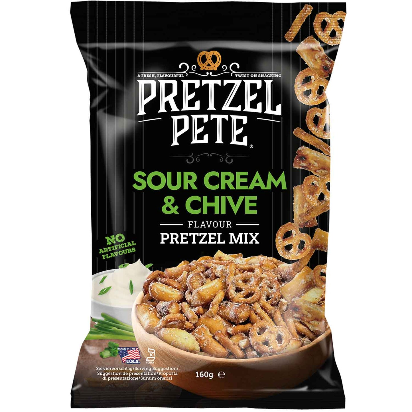 Pretzel Pete Sour Cream & Chive 160g