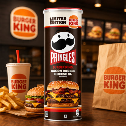Pringles Burger King Bacon Double Cheese XL Limited Edition 165g (UK)
