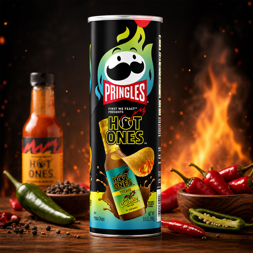 Pringles Hot Ones Los Calientes Verde Crisps 156g (USA)