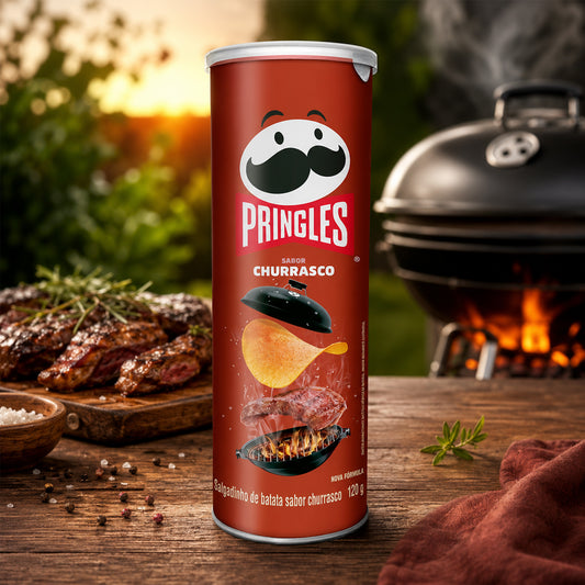Pringles Sabor Churrasco 109g (Brasilien)