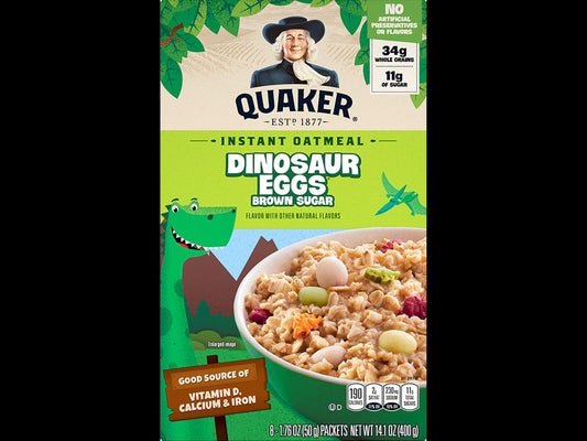 Quaker Instant Oatmeal Dinosaur Eggs Brown Sugar 400g