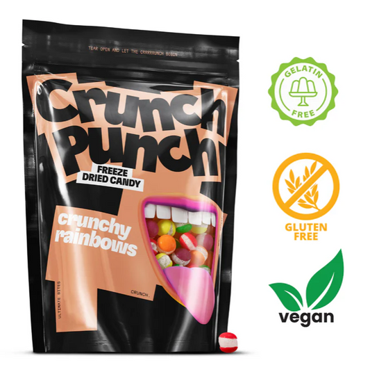 Crunch Punch Freeze Dried Candy Crunchy Rainbows 100g