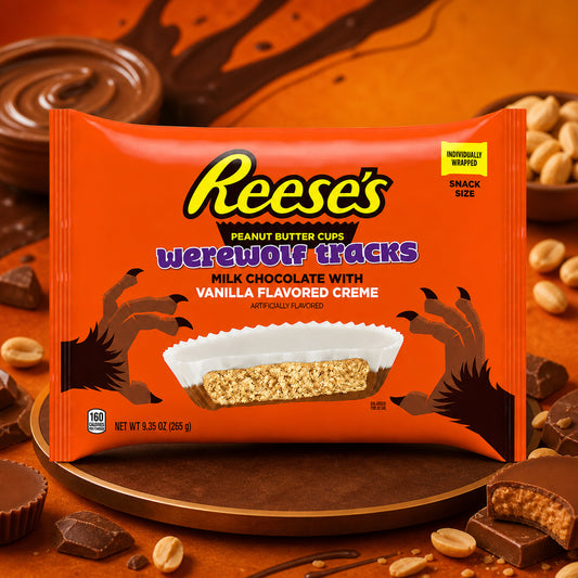 Reese's Vanilla Creme Peanut Butter Cups Werewolf Tracks 265g