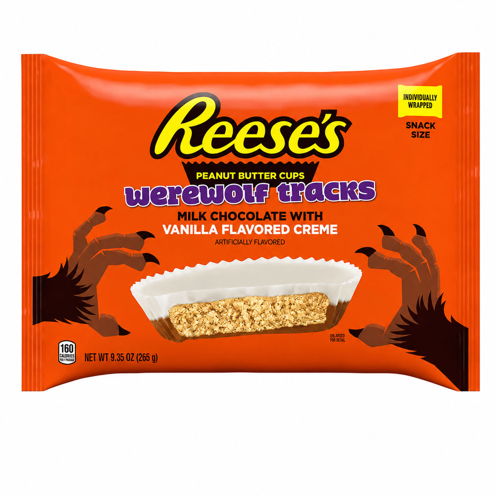 Reese's Vanilla Creme Peanut Butter Cups Werewolf Tracks 265g