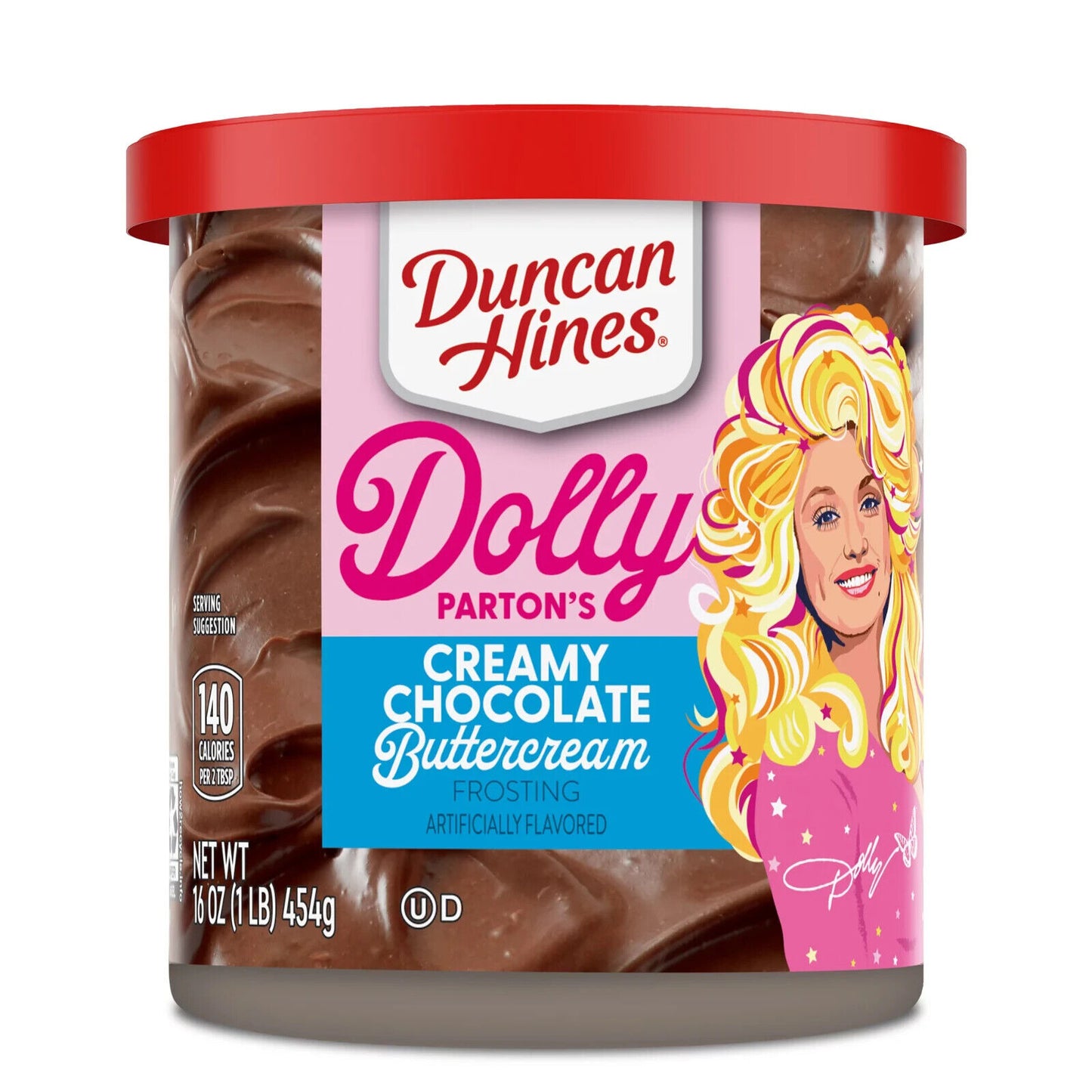 Duncan Hines Dolly Parton's Creamy Chocolate Buttercream Frosting 454g