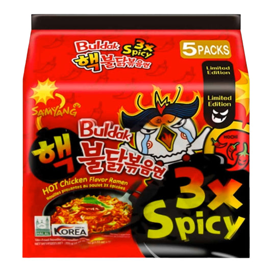 Samyang Buldak 3x Spicy Hot Chicken Flavor Ramen 5 x140g (700g)