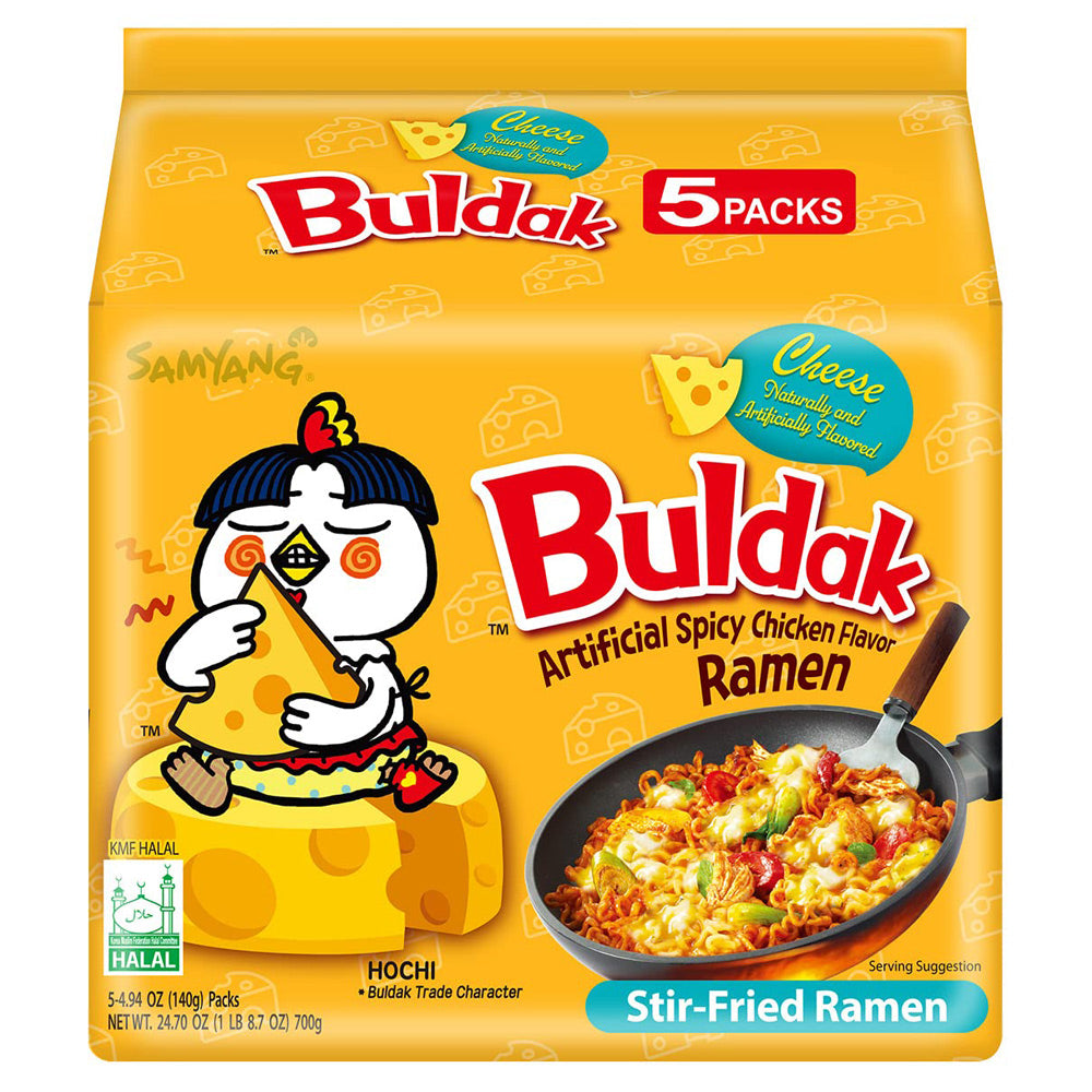 Samyang Buldak Cheese Hot Chicken Ramen 5 x 140g (700g)