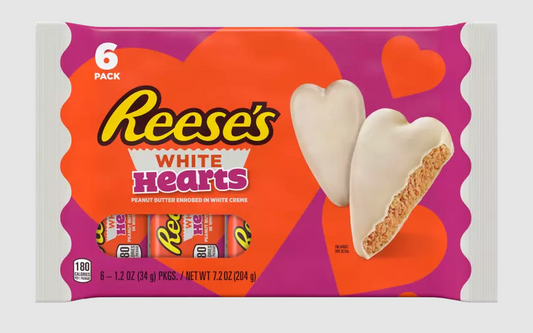 Reese's Valentines White Creme Peanut Butter Hearts 204g