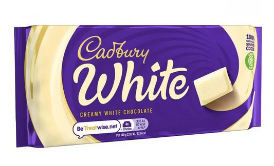 Cadbury White Chocolate Bar 90g