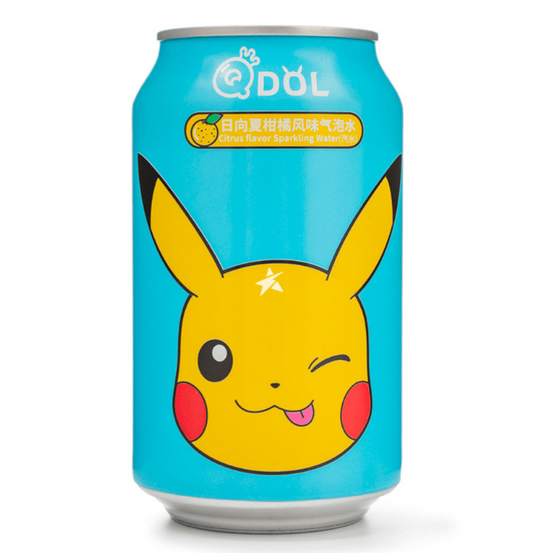 Qdol - Pokemon Pikachu Citrus Flavour Sparkling Water - 330ml