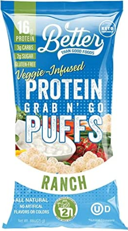 Savory Keto - Better Protein Grab n Go Puffs  Ranch 16g (MHD 15.11.2022)