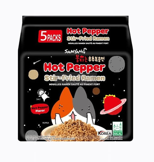 Samyang - Hot Pepper Stir-Fried Ramen 5x120g (600g)