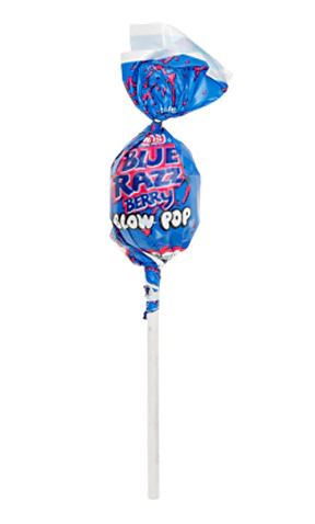 Charms Blow Pop Lollipop Blue Razz Berry 18,4g