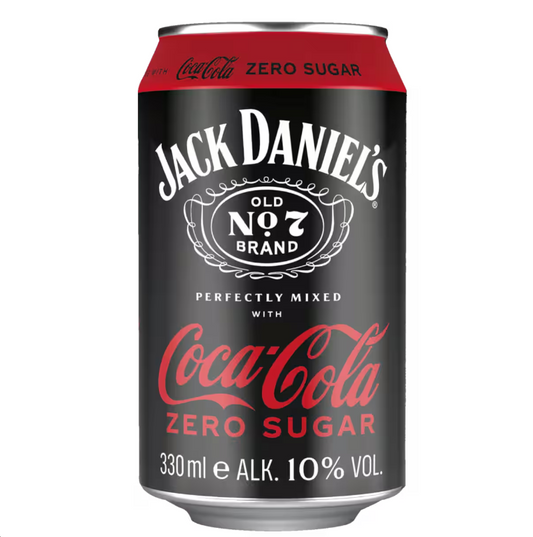 Jack Daniels Mixed with Coca Cola Zero 330ml 10% vol.
