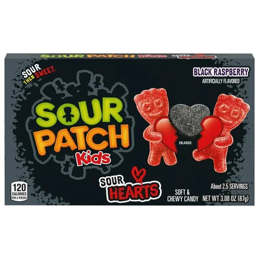 Sour Patch Kids Sour Hearts Black Raspberry 87g