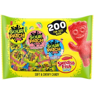 Sour Patch Kids & Swedish Fish Fun Size 2,57Kg (200 Stück)