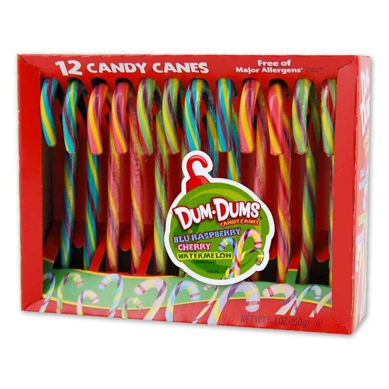 Spangler Christmas Dum Dums Candy Canes 150g