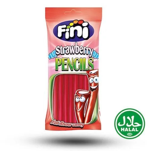 FINI Strawberry Pencil Fruit Flavour Candy 75g
