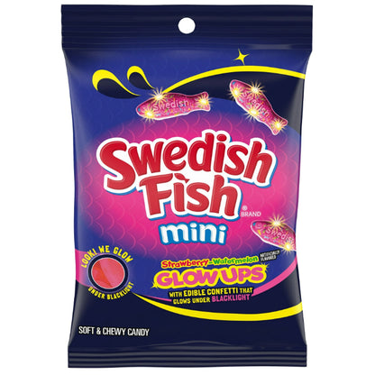 Swedish Fish Mini Strawberry Watermelon Glow Ups 87g