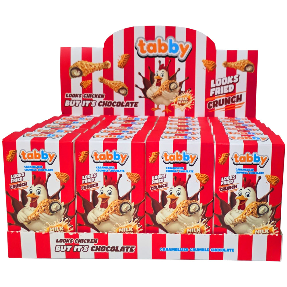 Tabby Milk Cream Filled Chicken Chocolate 24 x 50g Vorratspack