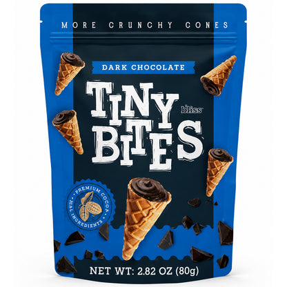 Tiny Bites Waffle Cones Dark Chocolate 80g