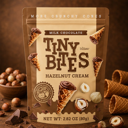 Tiny Bites Waffle Cones Hazelnut Cream 80g