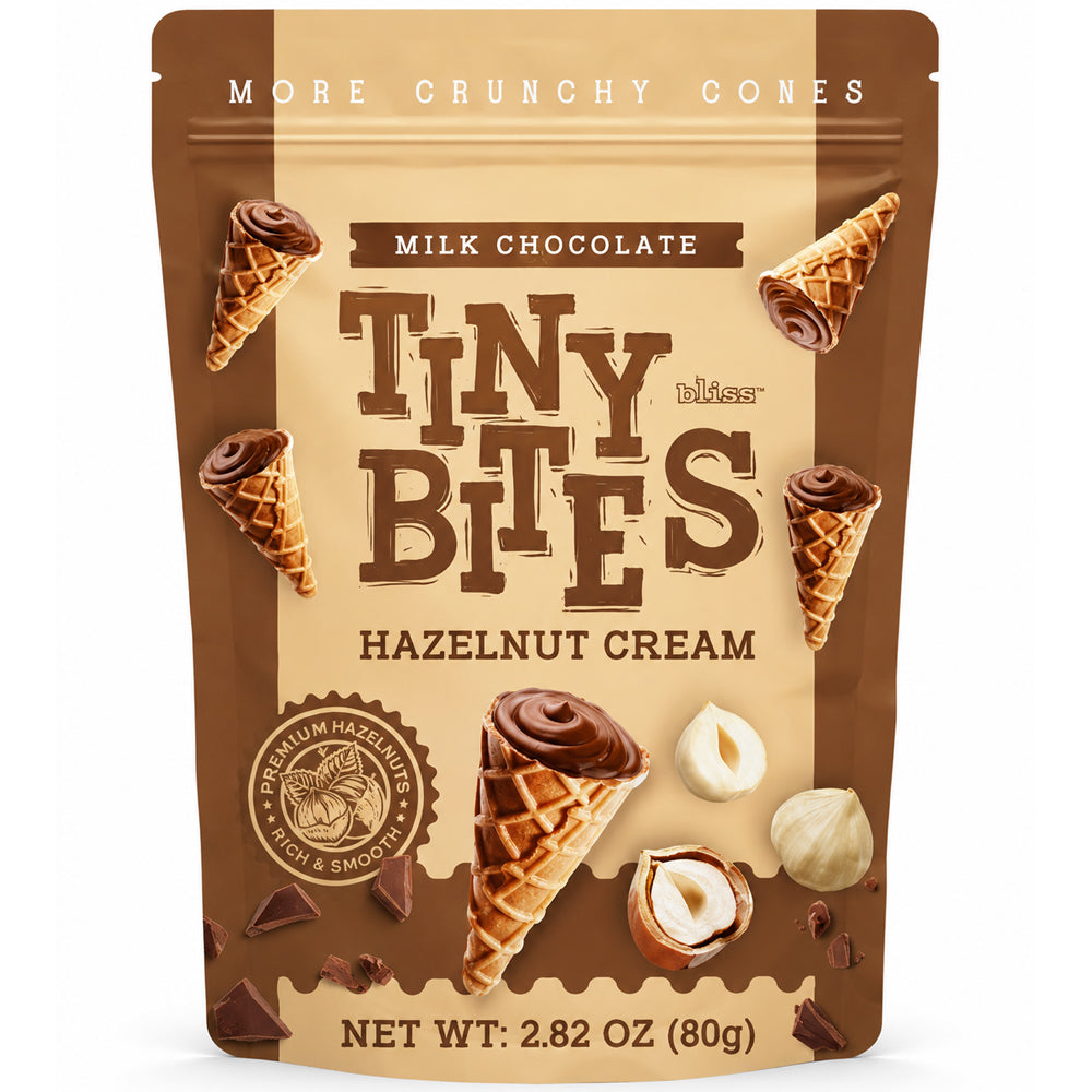 Tiny Bites Waffle Cones Hazelnut Cream 80g