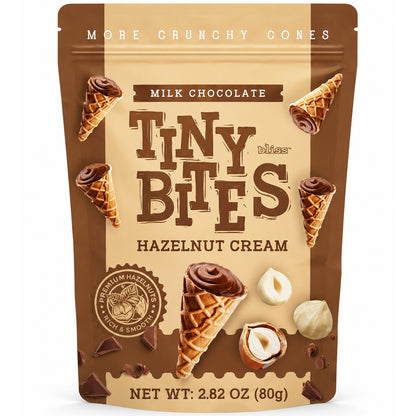Tiny Bites Waffle Cones Hazelnut Cream 80g