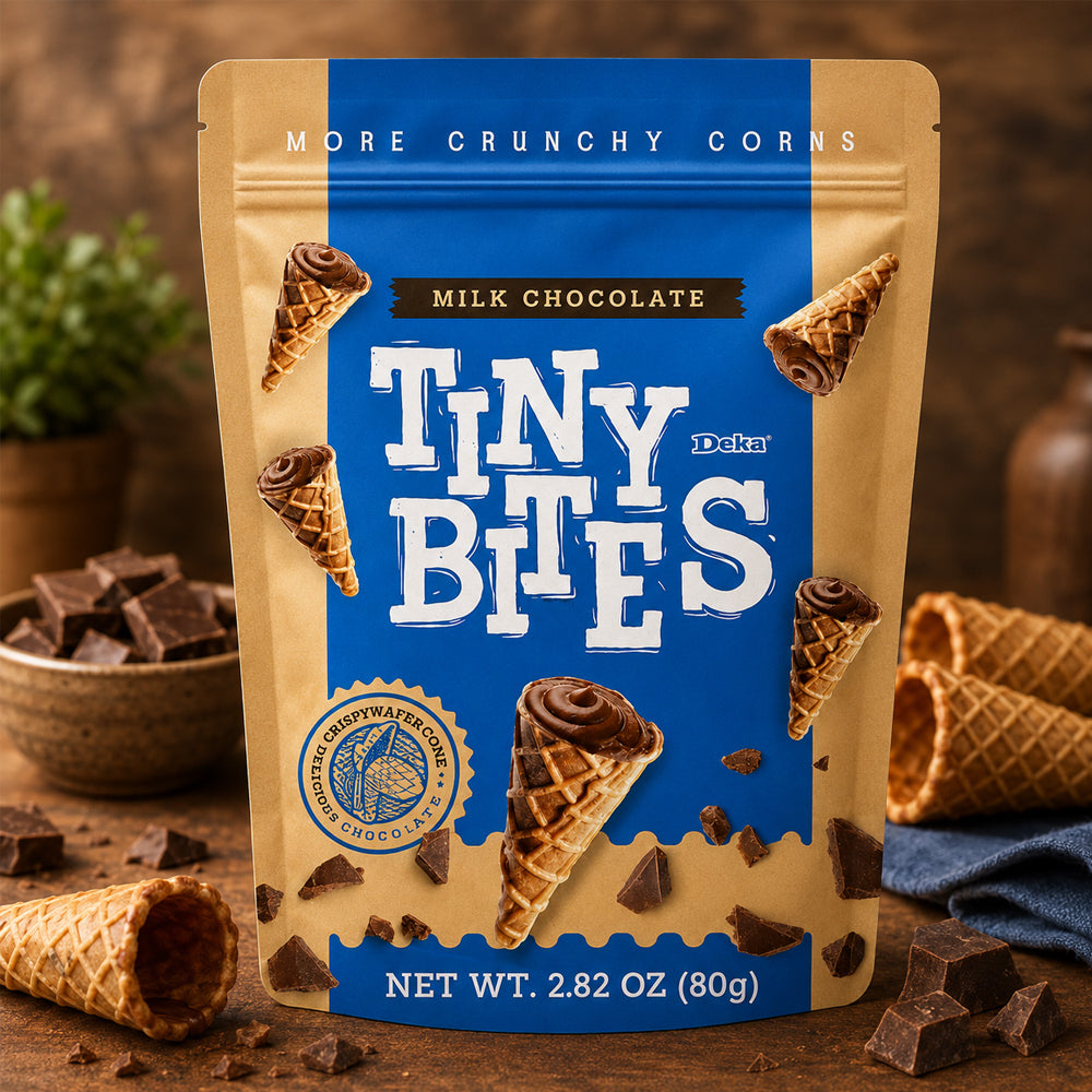Tiny Bites Waffle Cones Milk Chocolate 80g