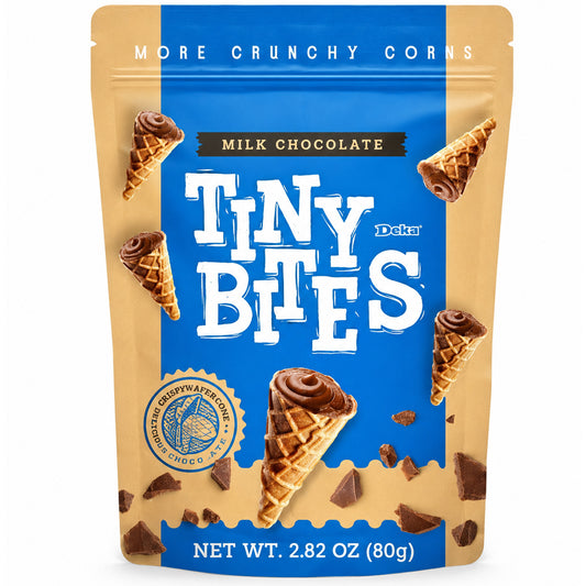 Tiny Bites Waffle Cones Milk Chocolate 80g