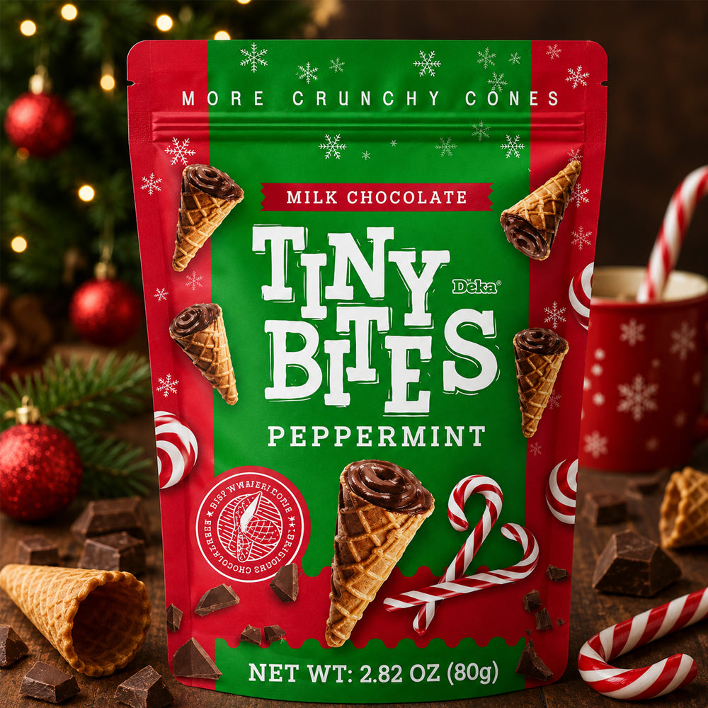 Tiny Bites Waffle Cones Peppermint 80g