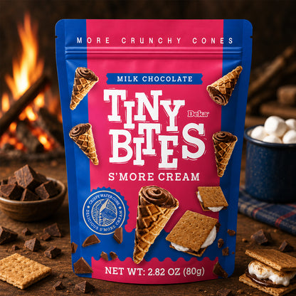 Tiny Bites Waffle Cones S'more Cream 80g
