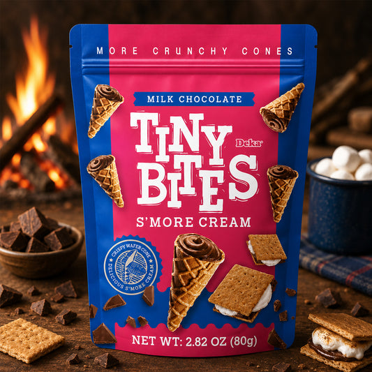 Tiny Bites Waffle Cones S'more Cream 80g