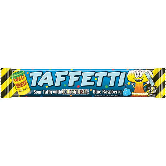 Toxic Waste Taffetti Sour Taffy with Confetti Bits Blue Raspberry 20g