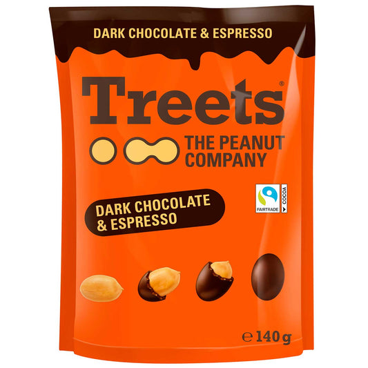 Treets Peanuts Dark Chocolate & Espresso 140g