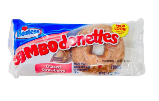 Hostess Glazed Strawberry Jumbo Donettes 113g