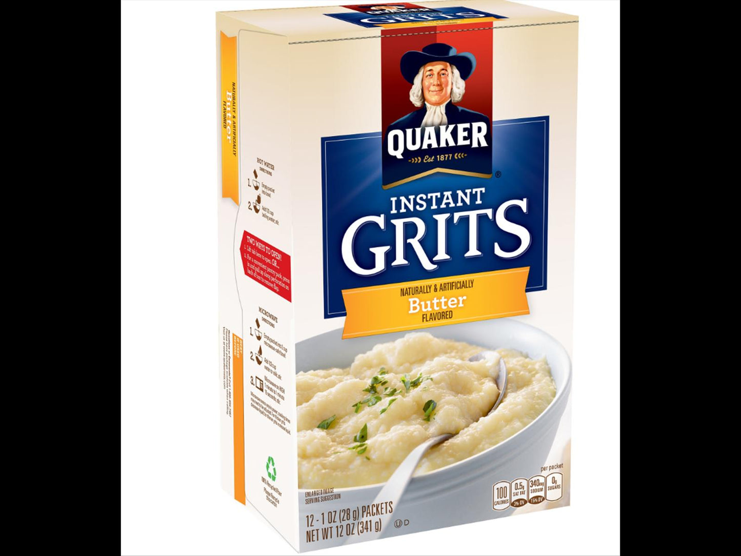 Quaker Instant Grits Butter 341g (MHD 05.10.2022)