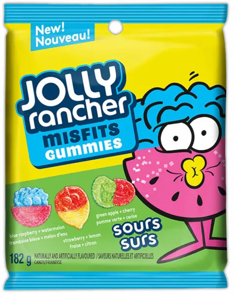 Jolly Rancher Misfits Gummies Sour Surs 182g